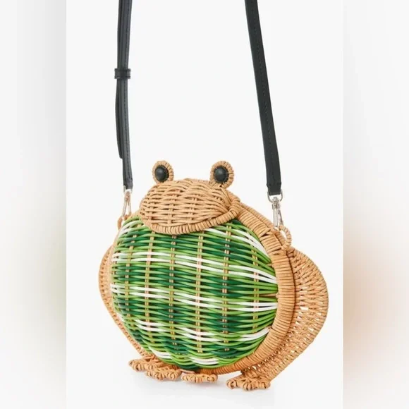 Kate Spade Green and Tan Frog Crossbody Bag - Picture 2 of 9